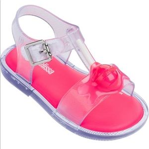 Mini Melissa clear/pink lollipop sandals